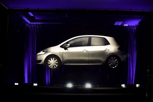 Event hologram display system at technology exhibition and trade show showcase